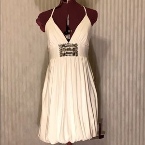 Marilyn Monroe style white halter dress